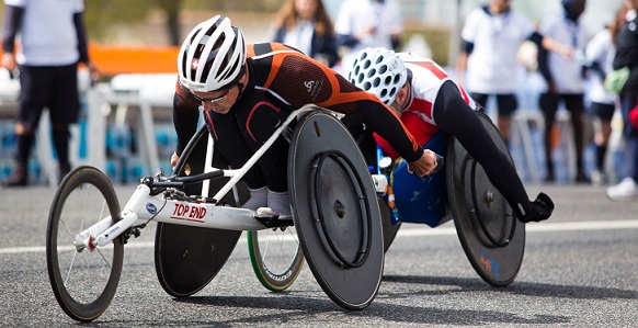 Heinz Frei, Team Invacare Athlet, trat mit einem Invacare® Top End® Eliminator OSR an.