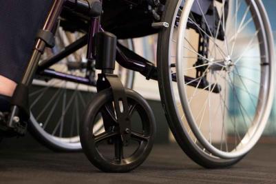 Invacare Action3NG Detailansicht Vorderradaufnahme